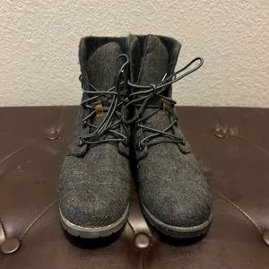 The North Face wool ballard boots
